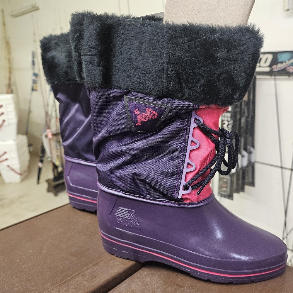 Girls Red Ball Jets Cold Weather Boots